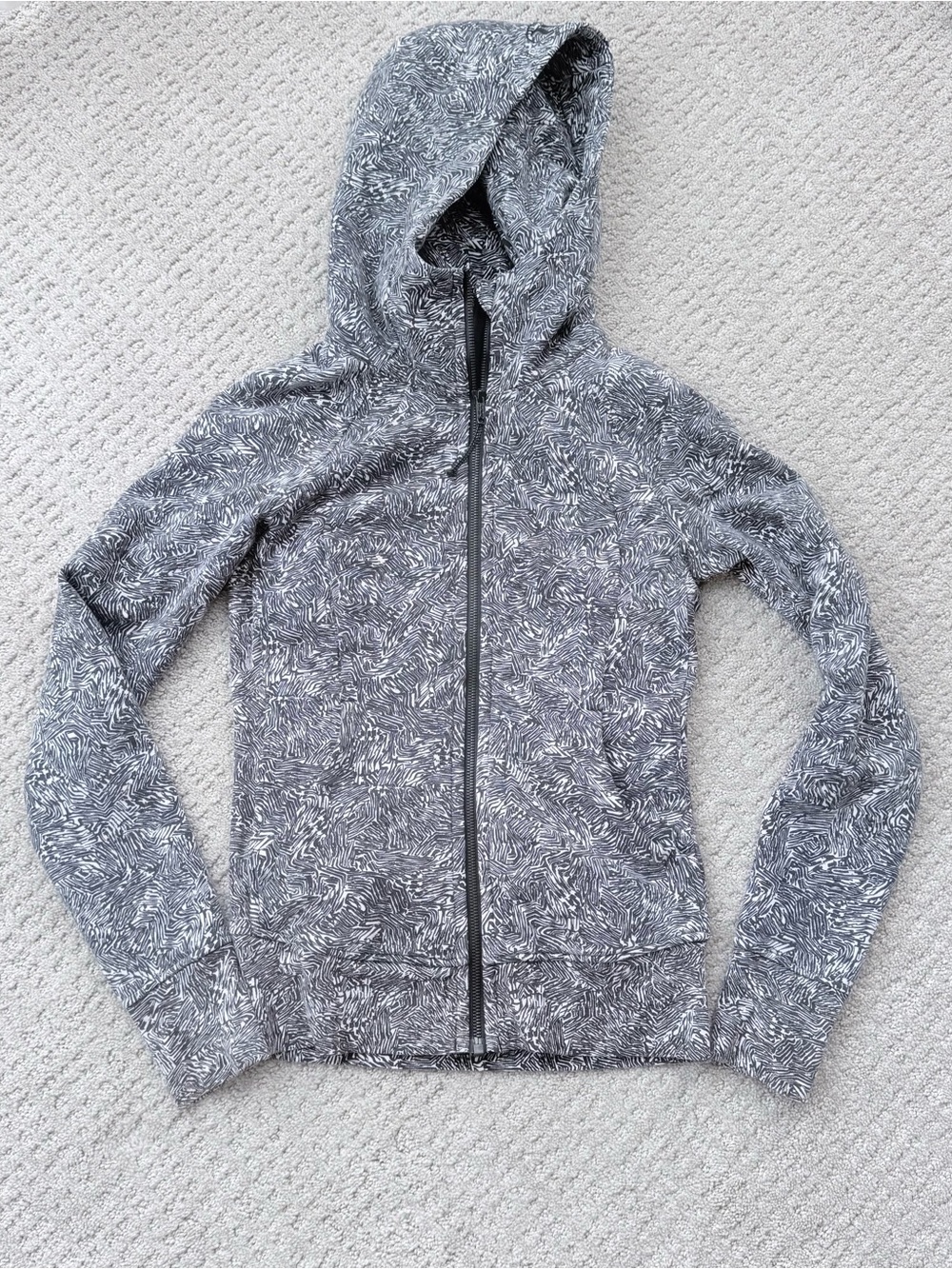 lululemon scuba Heathered Gray Full-Zip Hooded sweatshirt Jacket